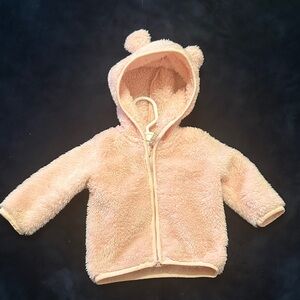 Adorable Pink Fuzzy Baby Hoodie